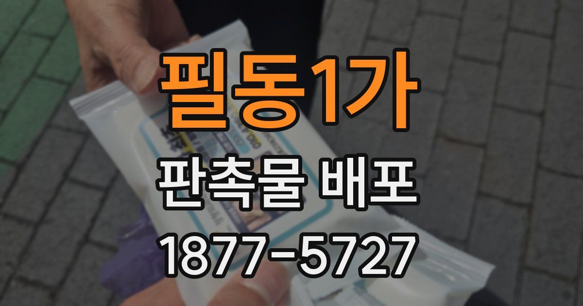 필동1가 판촉물 배포