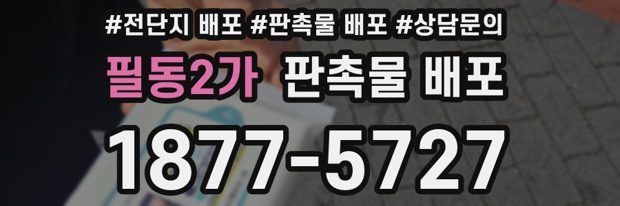 필동2가 판촉물 배포