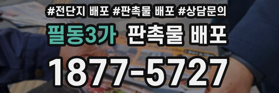 필동3가 판촉물 배포