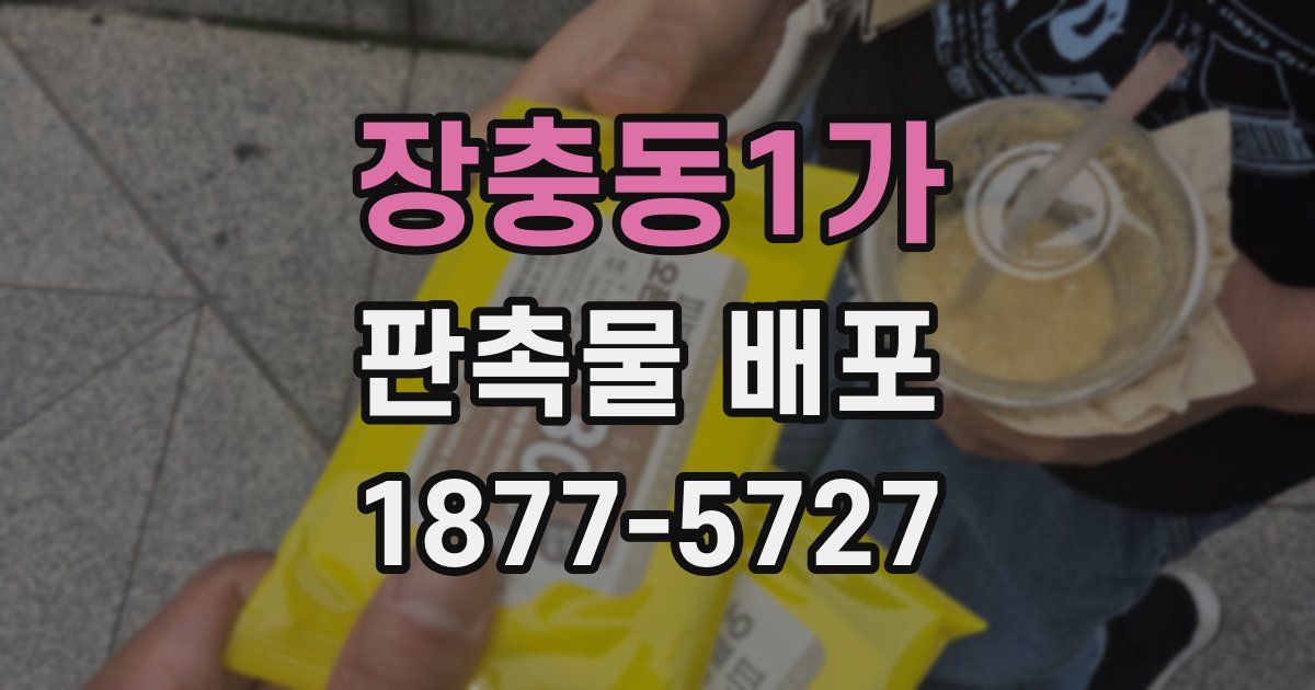 장충동1가 판촉물 배포