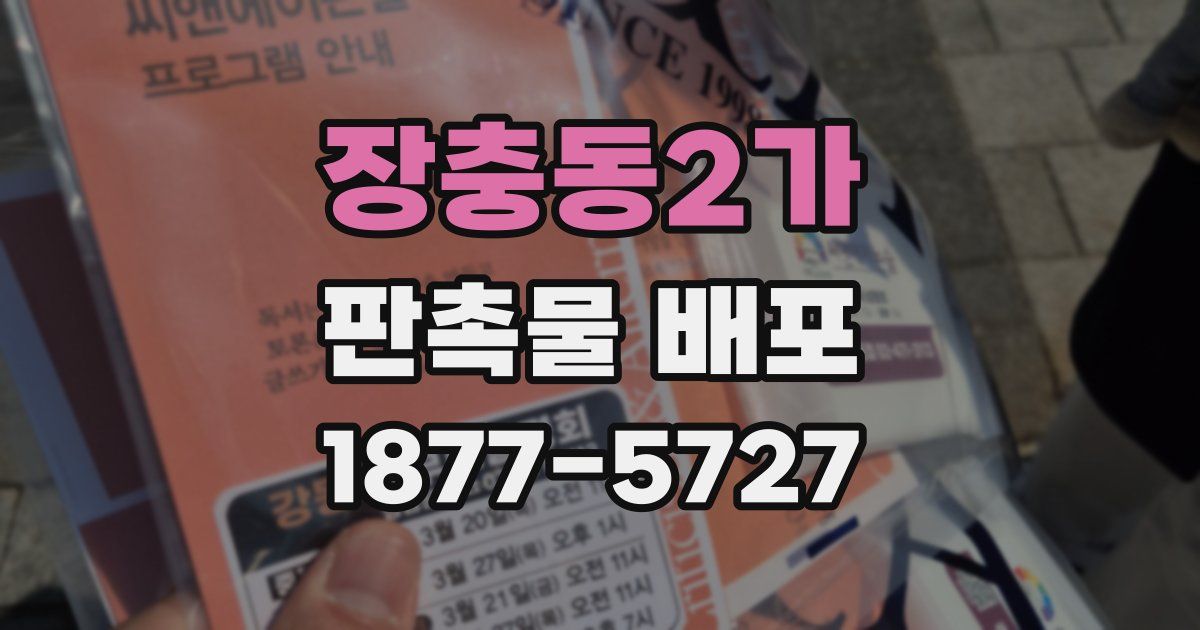 장충동2가 판촉물 배포