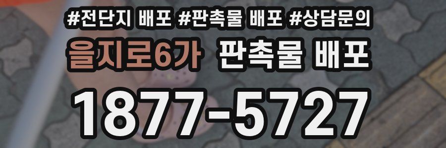 을지로6가 판촉물 배포