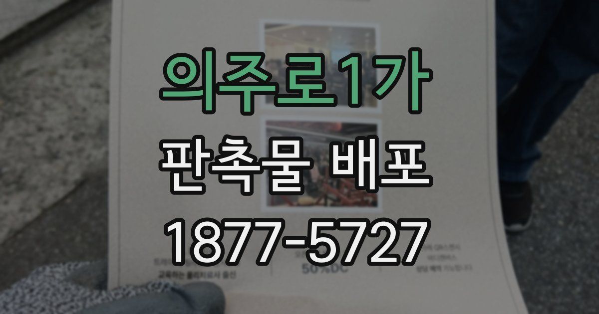 의주로1가 판촉물 배포