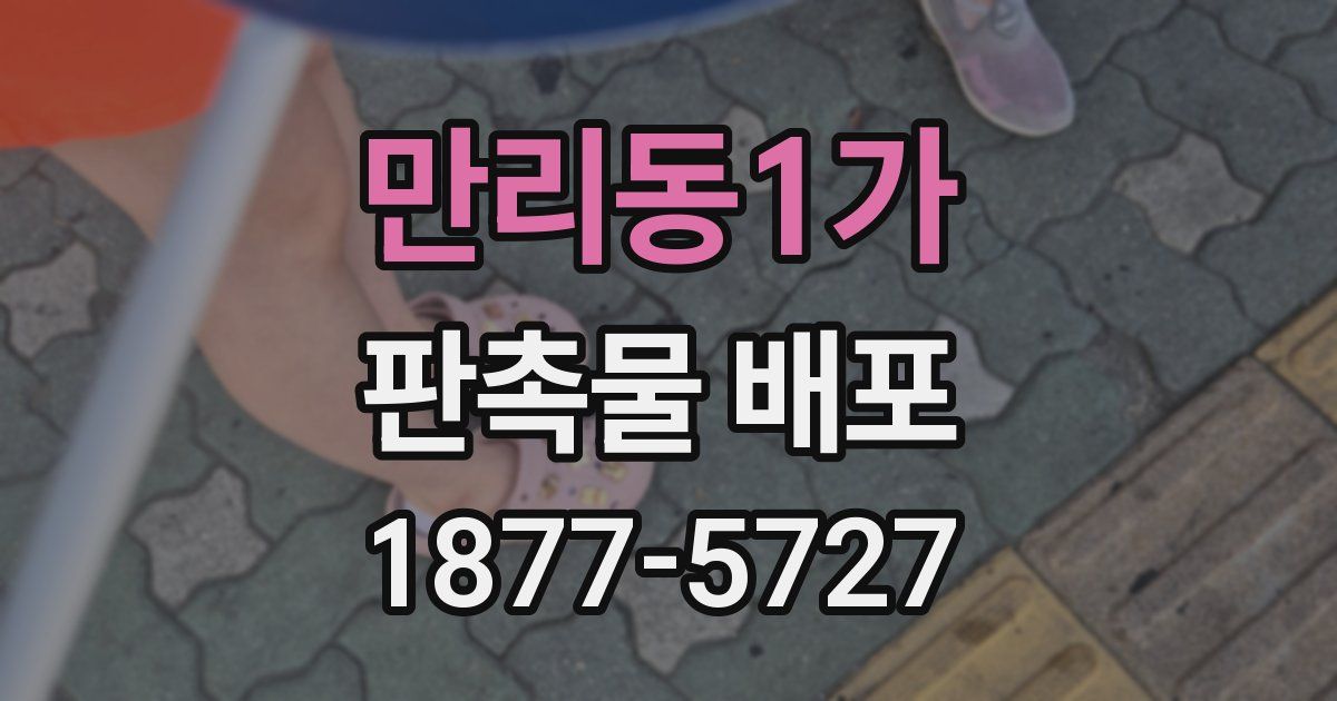 만리동1가 판촉물 배포