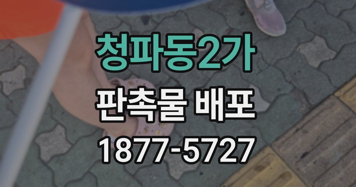 청파동2가 판촉물 배포