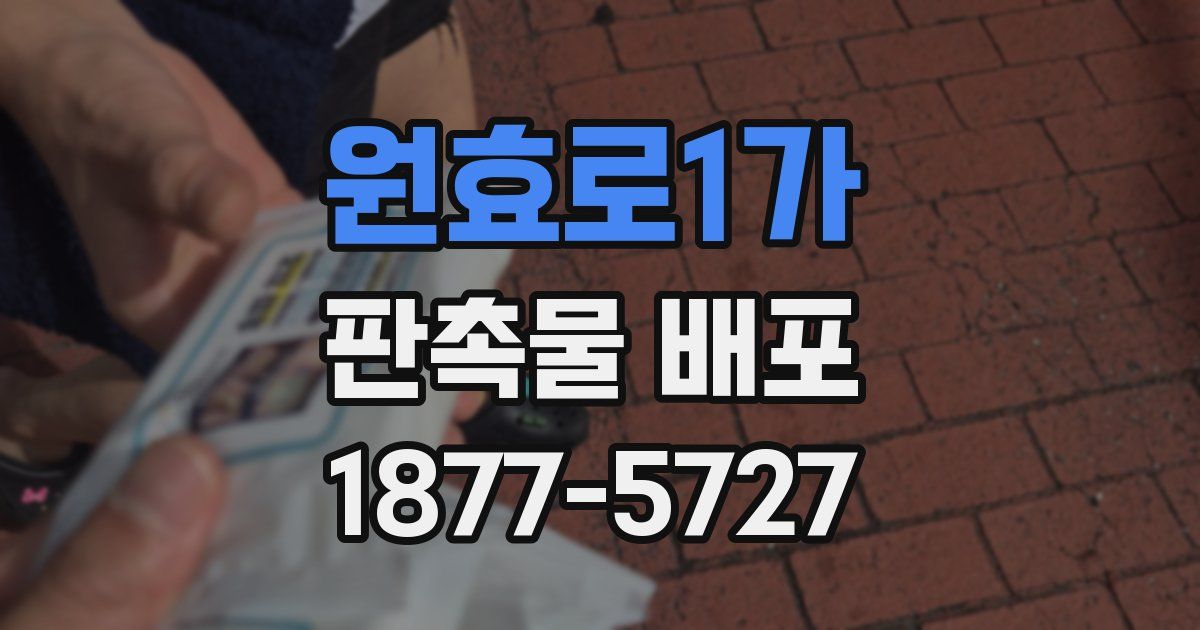 원효로1가 판촉물 배포