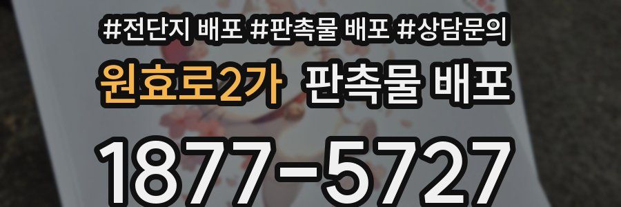원효로2가 판촉물 배포