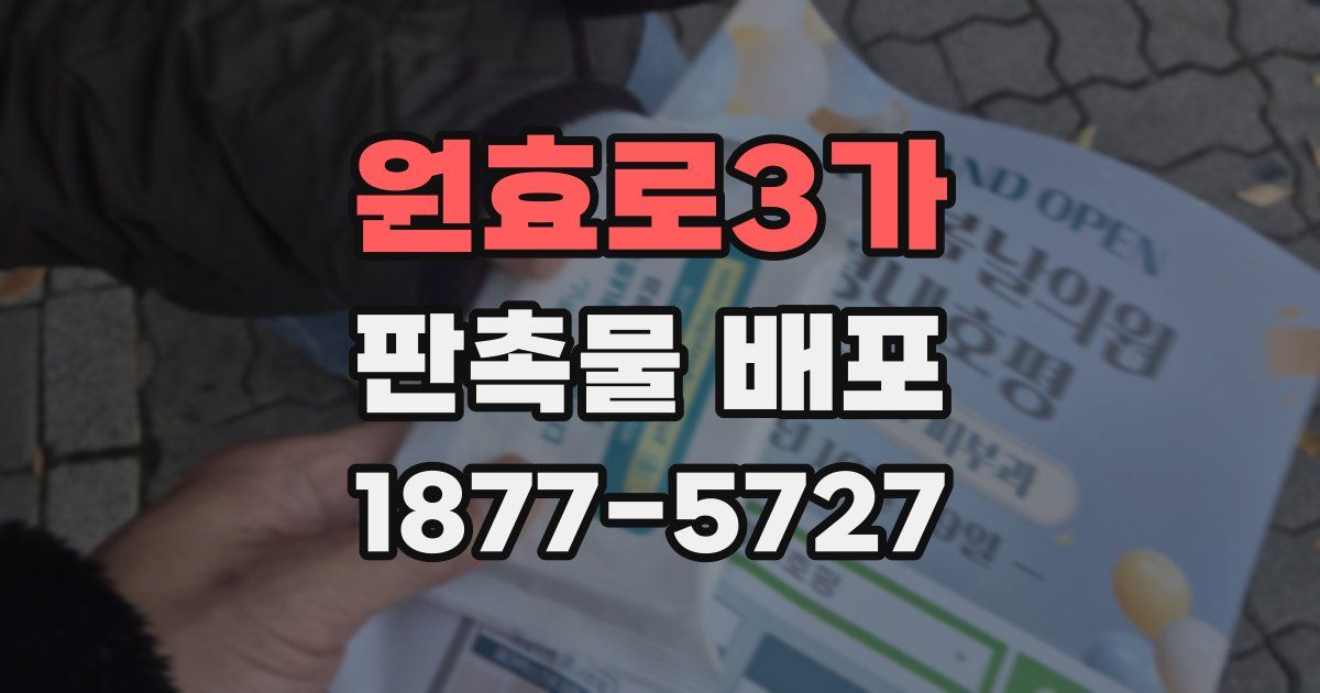 원효로3가 판촉물 배포