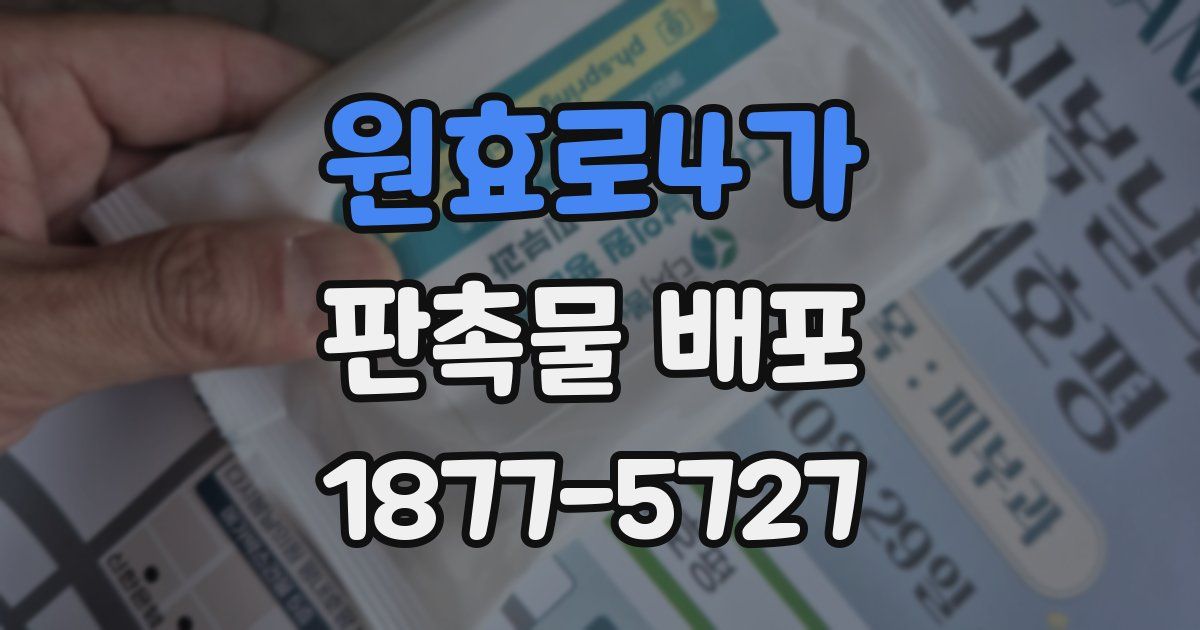 원효로4가 판촉물 배포