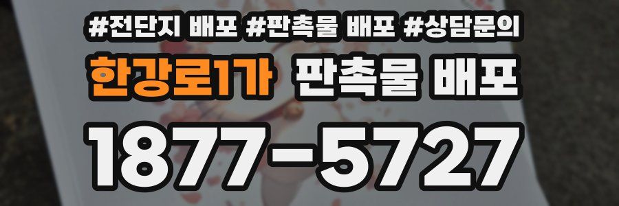 한강로1가 판촉물 배포