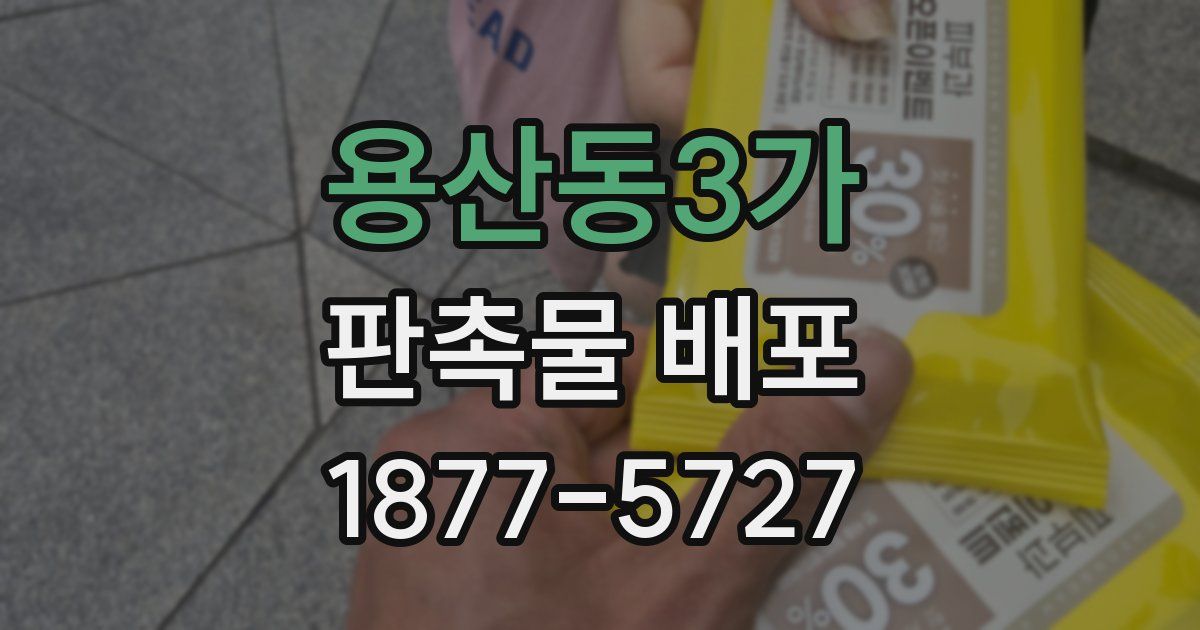 용산동3가 판촉물 배포