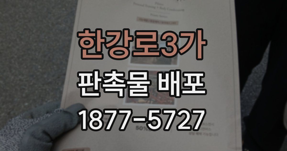 한강로3가 판촉물 배포