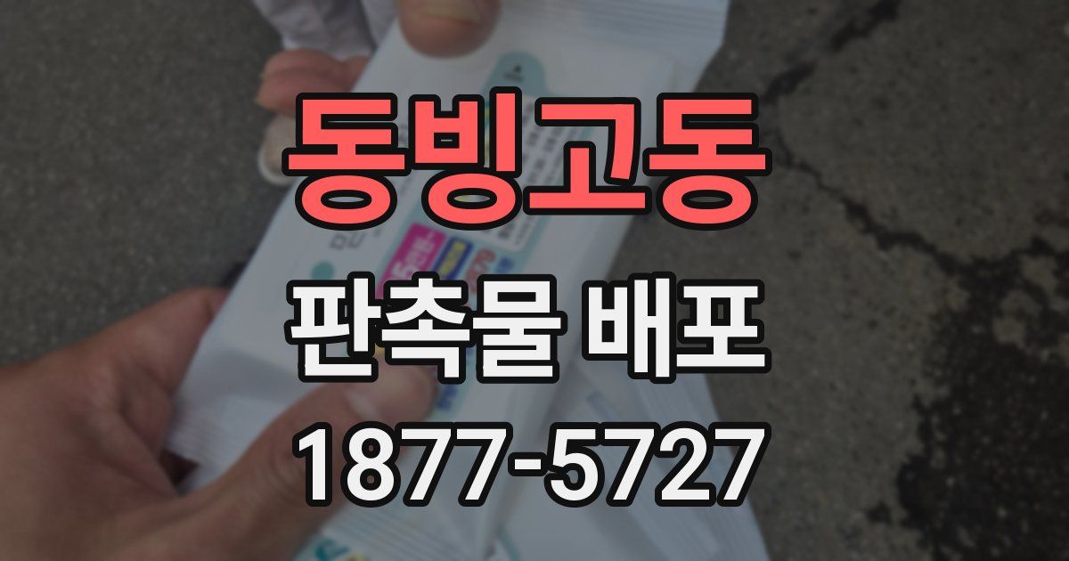 동빙고동 판촉물 배포