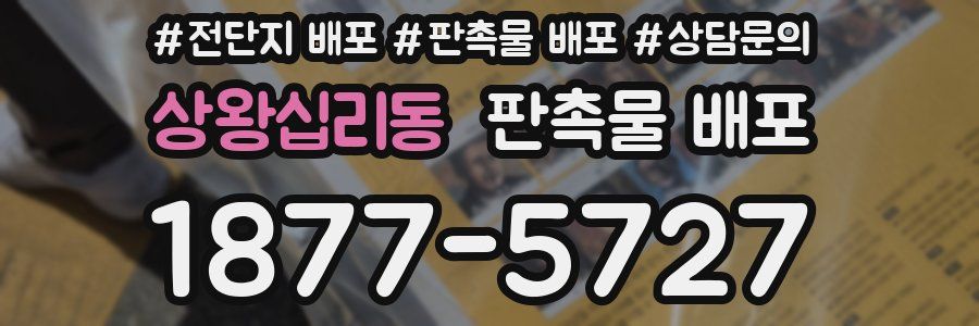 상왕십리동 판촉물 배포