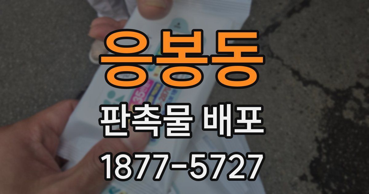 응봉동 판촉물 배포