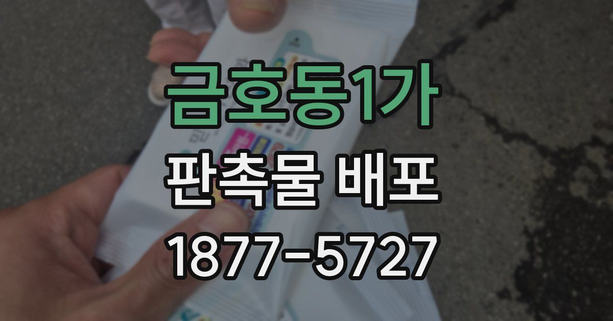 금호동1가 판촉물 배포