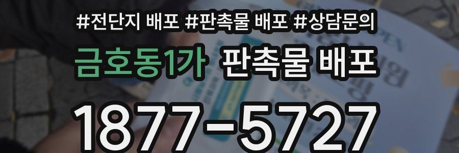 금호동1가 판촉물 배포
