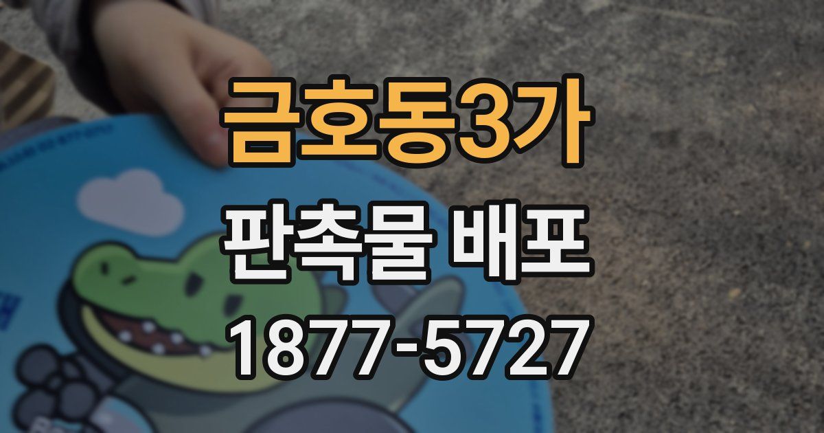 금호동3가 판촉물 배포