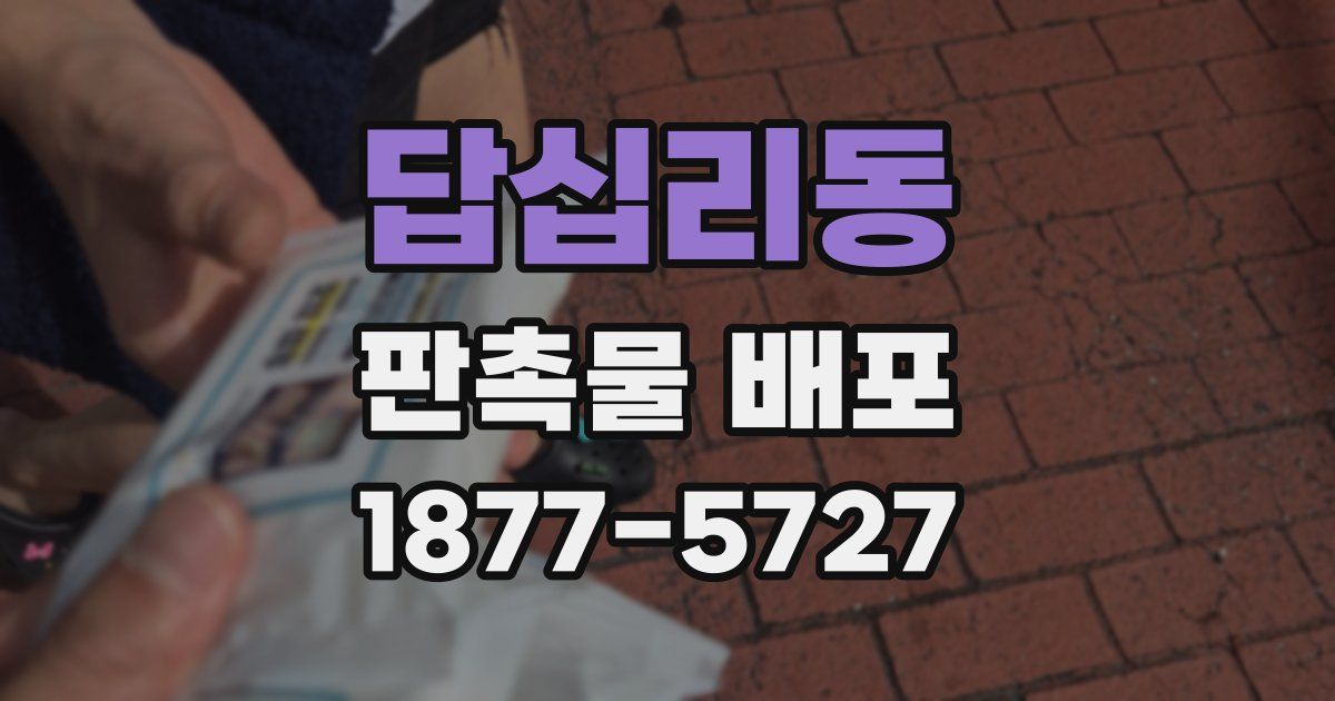 답십리동 판촉물 배포