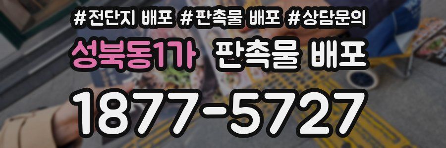 성북동1가 판촉물 배포