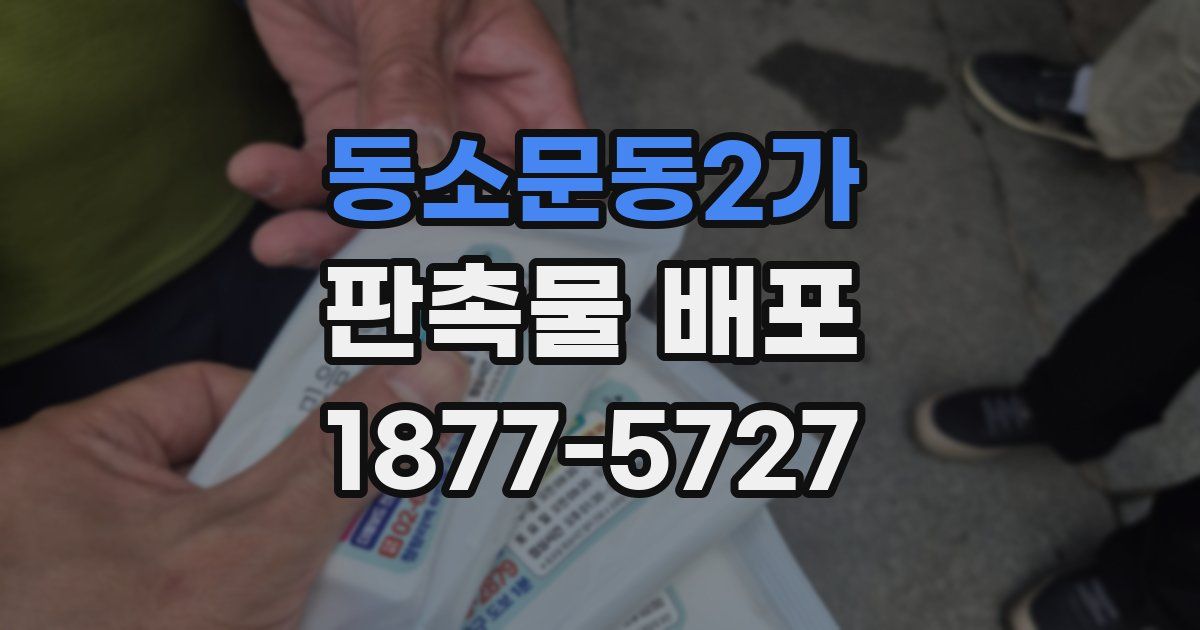 동소문동2가 판촉물 배포