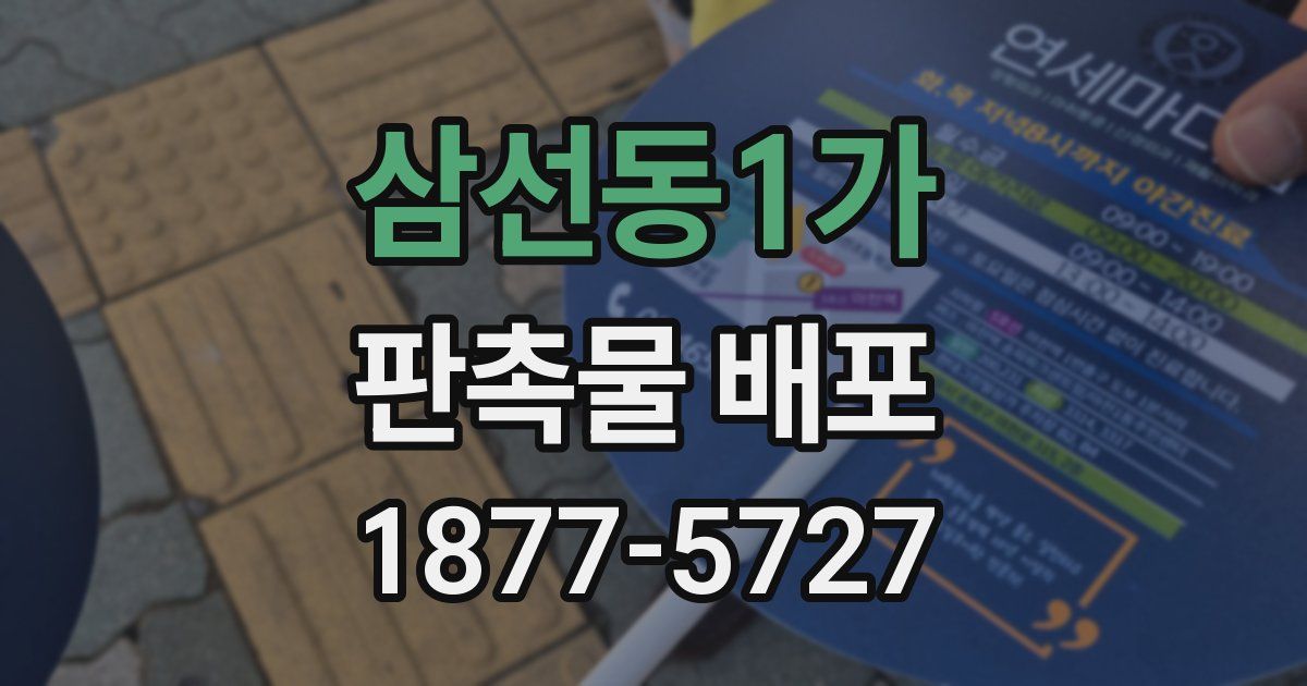 삼선동1가 판촉물 배포
