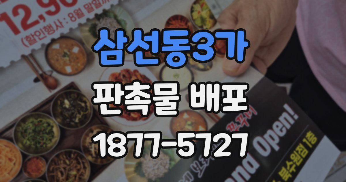삼선동3가 판촉물 배포