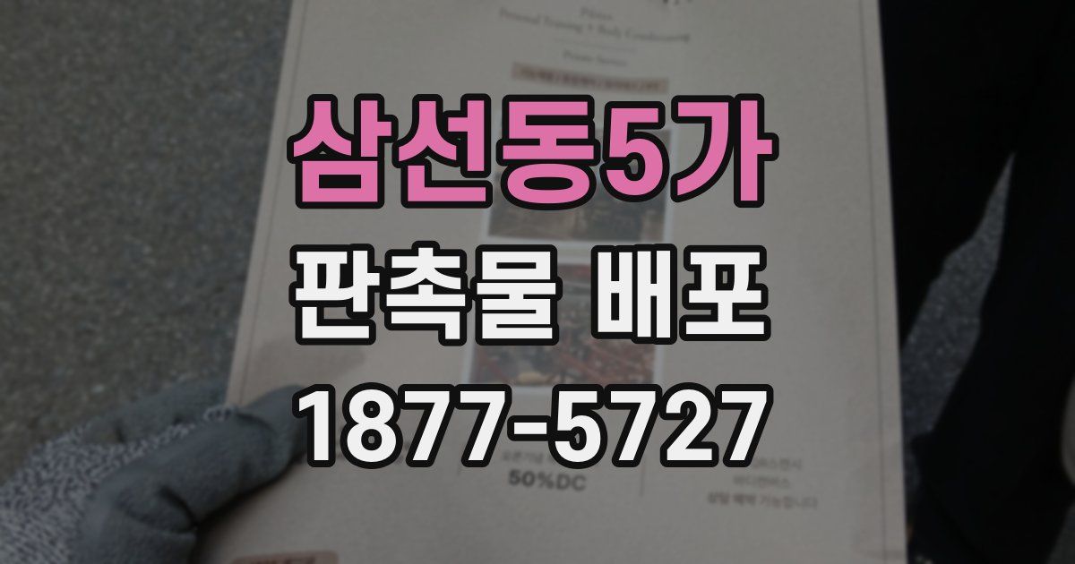 삼선동5가 판촉물 배포