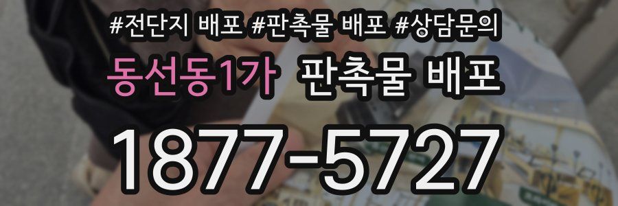 동선동1가 판촉물 배포