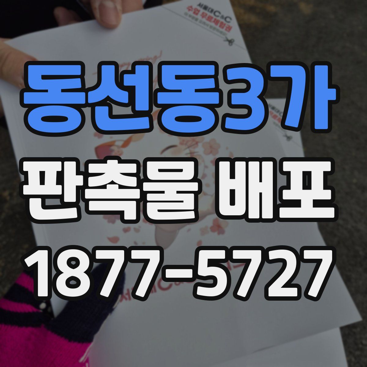 동선동3가 판촉물 배포