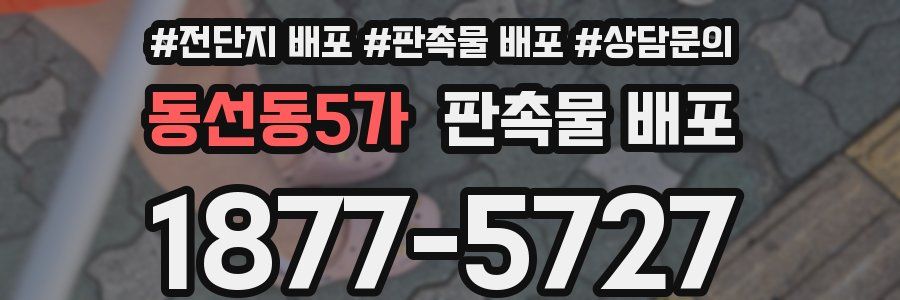 동선동5가 판촉물 배포