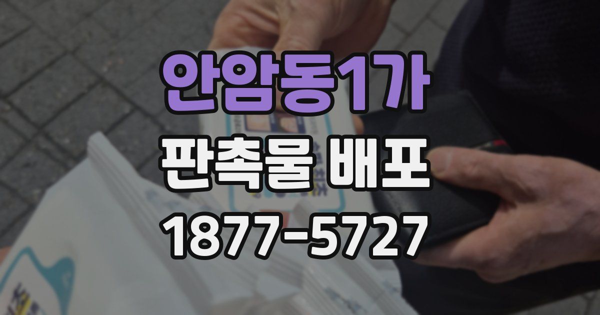 안암동1가 판촉물 배포