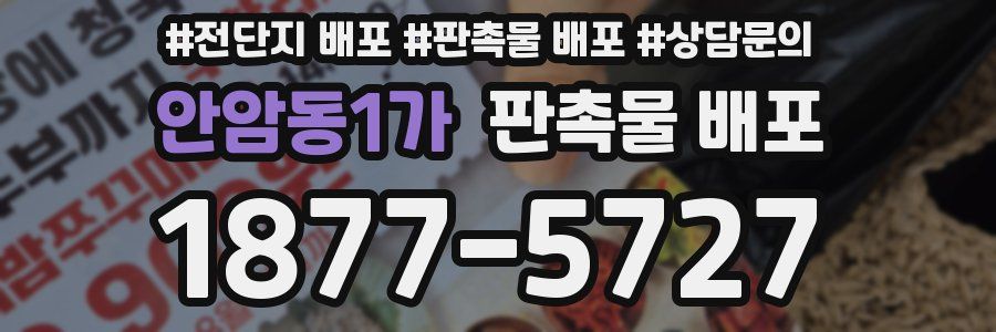 안암동1가 판촉물 배포