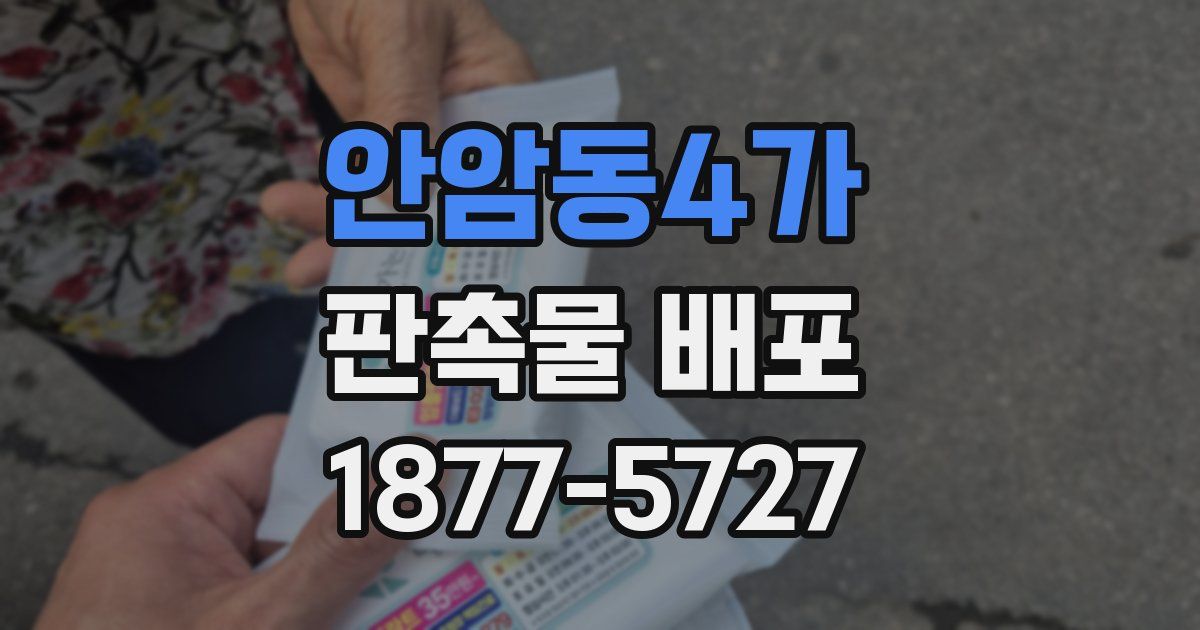 안암동4가 판촉물 배포