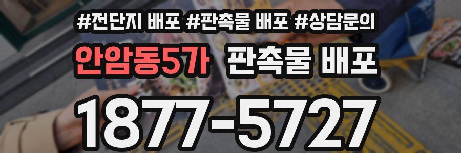 안암동5가 판촉물 배포