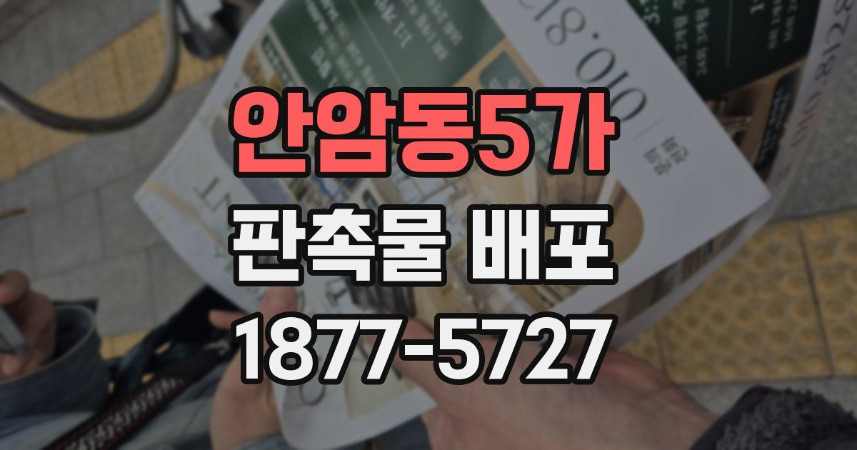 안암동5가 판촉물 배포
