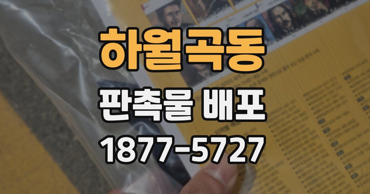 하월곡동 판촉물 배포