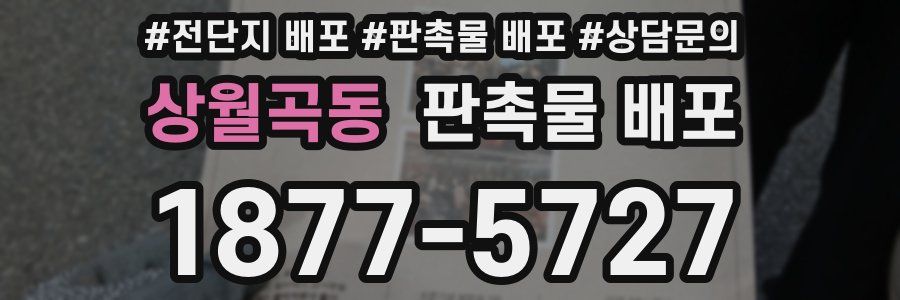 상월곡동 판촉물 배포