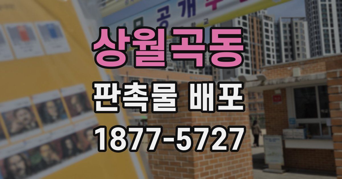 상월곡동 판촉물 배포