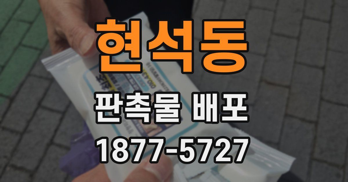 현석동 판촉물 배포