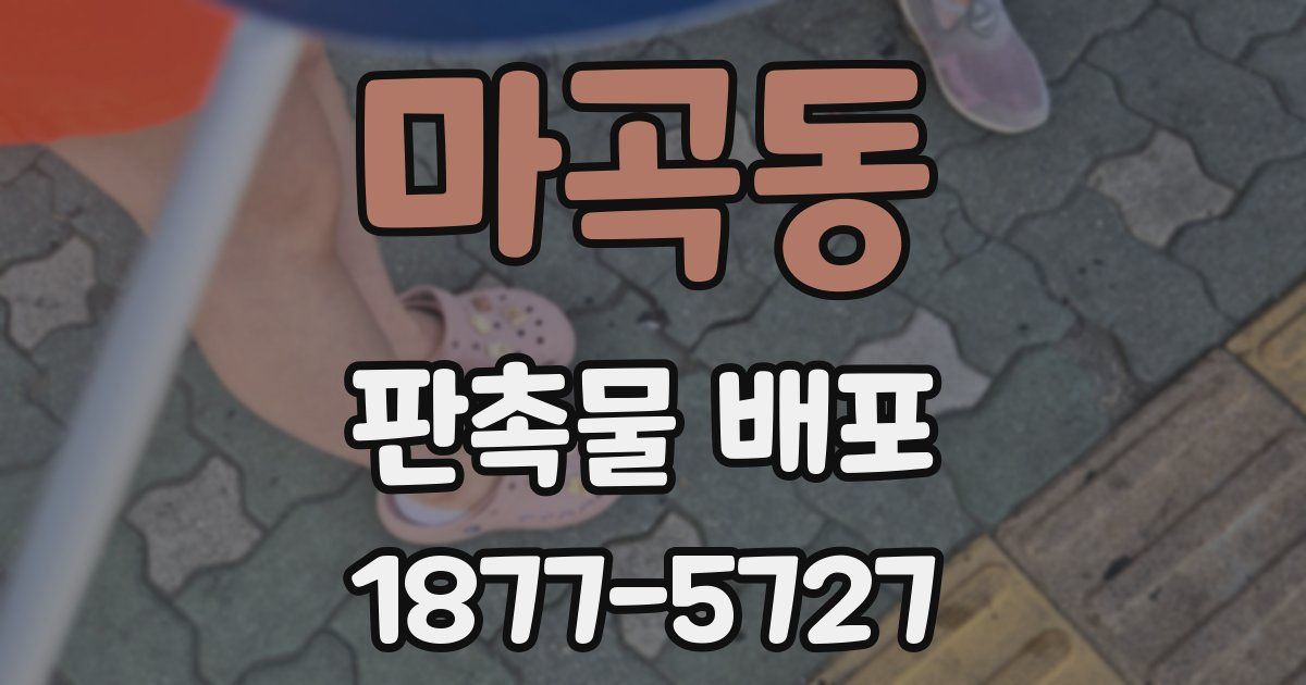 마곡동 판촉물 배포