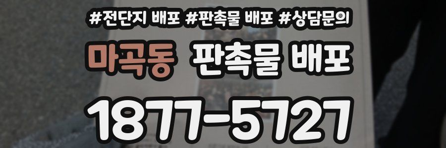 마곡동 판촉물 배포