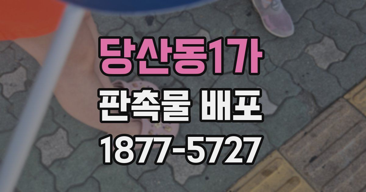 당산동1가 판촉물 배포