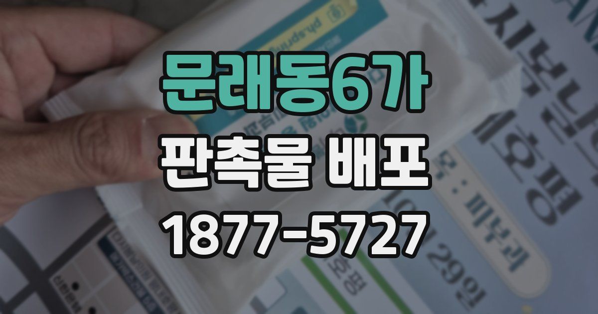 문래동6가 판촉물 배포