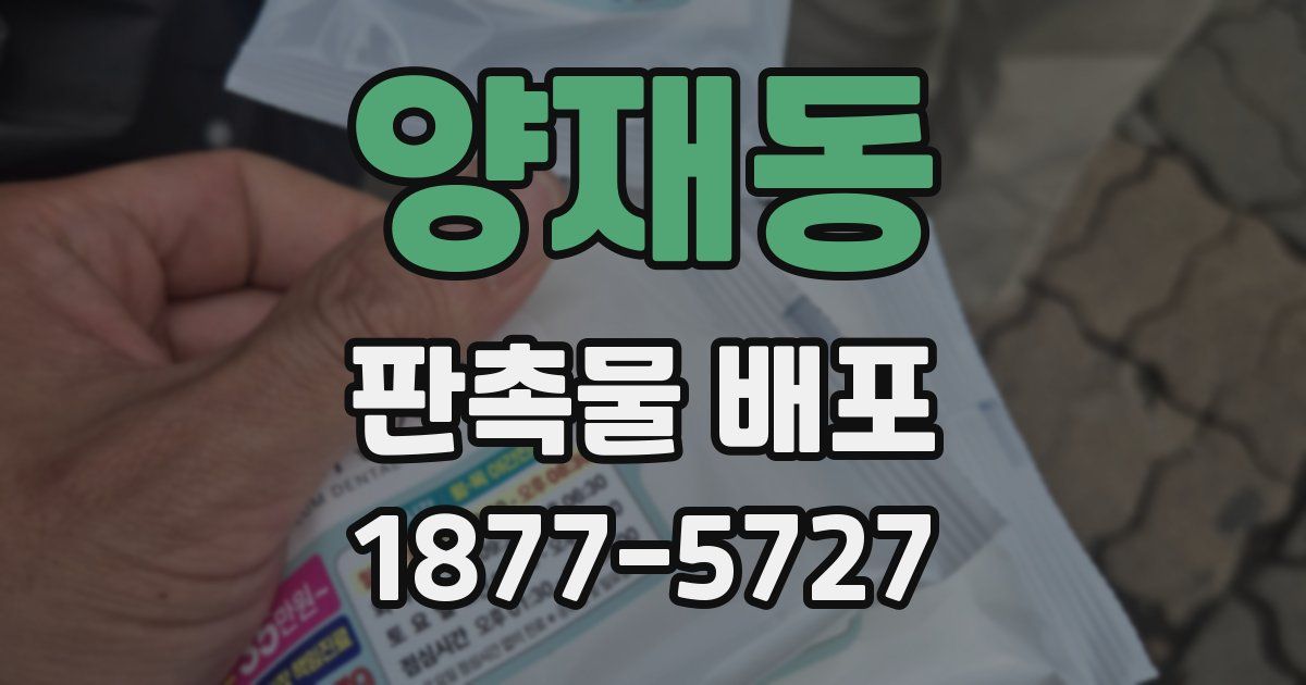 양재동 판촉물 배포