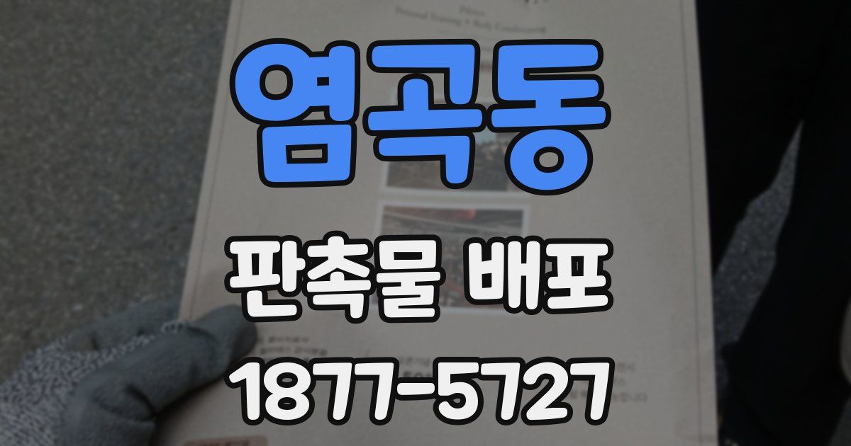 염곡동 판촉물 배포
