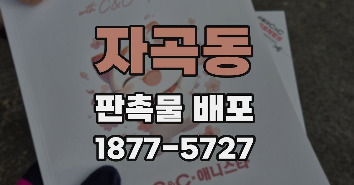 자곡동 판촉물 배포