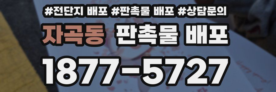 자곡동 판촉물 배포