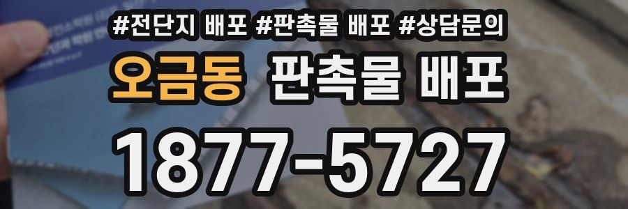 오금동 판촉물 배포
