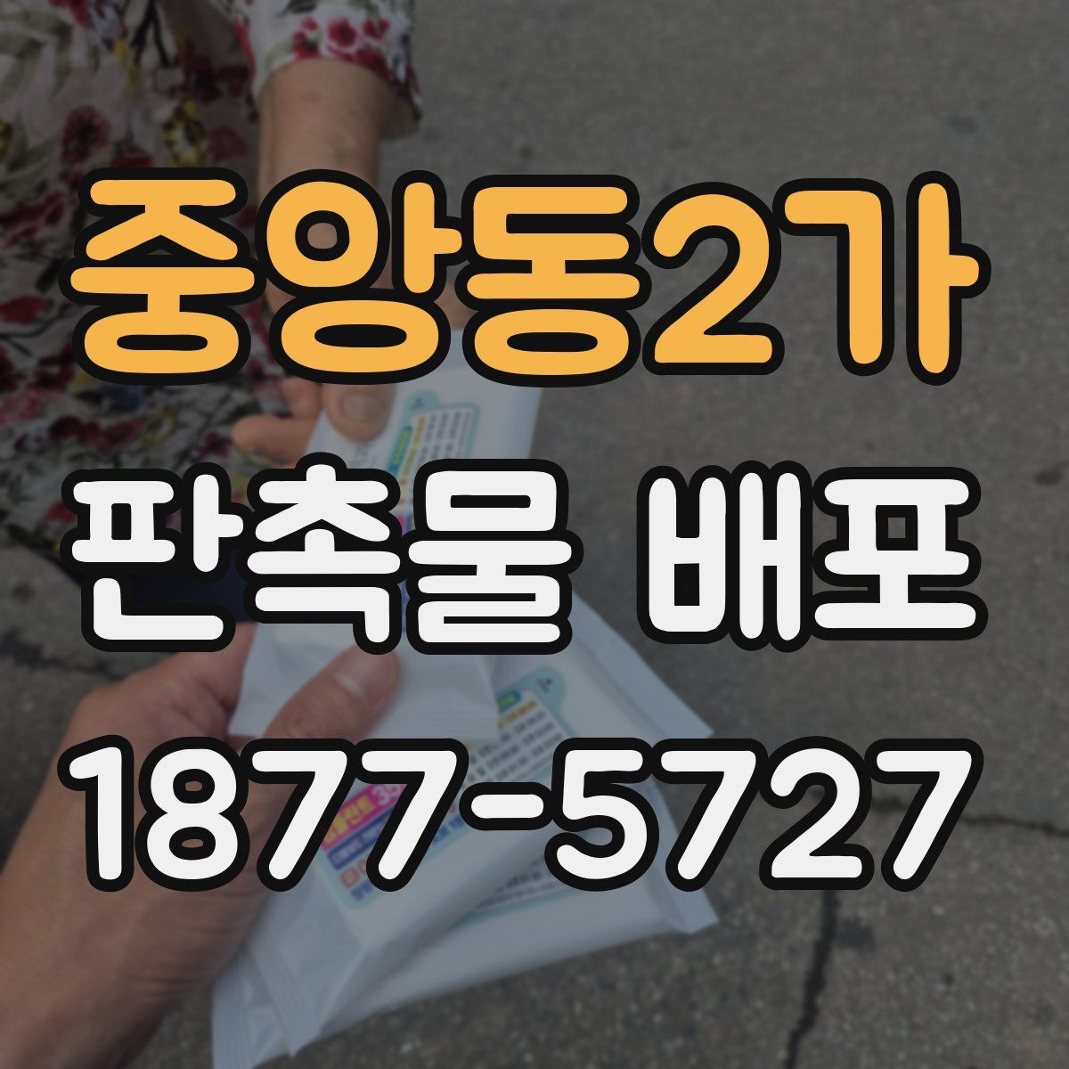 중앙동2가 판촉물 배포